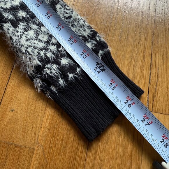 Fair Isle Lauren Ralph Lauren Active Size XL Black White Full Zip Cardigan - Picture 6 of 13